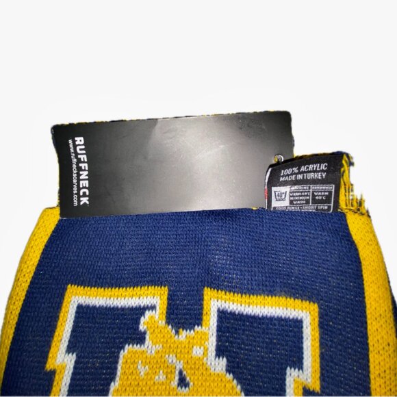 Ruffneck Soccer Team Scarf - Marlboro Mustangs - NWT Blue Gold Reversible Unisex - Picture 4 of 6